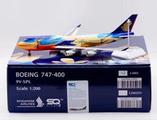 SQ Wings 1:200 Singapore Airlines Boeing  B747-400 Diecast Aircraft Model 9V-SPL