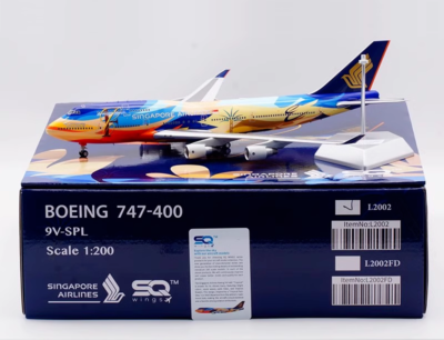 SQ Wings 1:200 Singapore Airlines Boeing B747-400 Diecast SQ Wings 1:200 Singapore Airlines Boeing B747-400 Diecast
