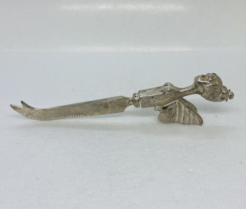 Very Rare Fairy Winged Angel Pewter Butter Knife 6.5” Unique Art Decor 1 - 第 1/15 張圖片