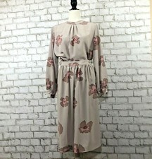 90s Vintage Jones New York Blouse and Skirt Set Mauve Floral Size 10 Suit