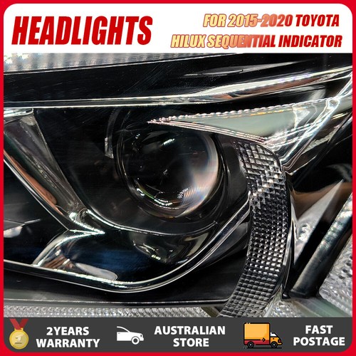 Sequential Turn Full LED Headlight w/ DRL For 2015-2019 TOYOTA HILUX - Picture 9 of 9