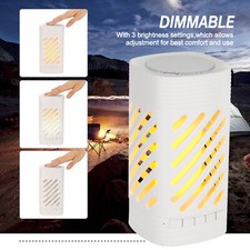 LED Smart Touch Night Lights White Bluetooth Speaker Camping Lamp Rechargeable