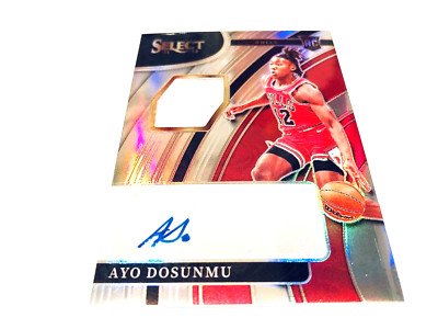 Ayo Dosunmu 2022 Panini Select Silver Prizm Refr. RC Jersey Mat.Autograph #/199