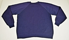 Vintage Sweatshirt Size S/M 70s Raglan Midnight Blue Thin Cotton Acrylic Fashion