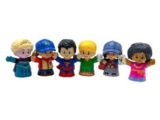 Lot of 6 Fisher Price Little People Toy Figures Elsa Superman etc.