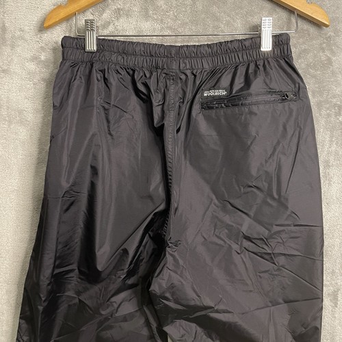 WOOLRICH Mens Nylon Windproof Track Pants Mens L Black Athletic Workout - Picture 4 of 13