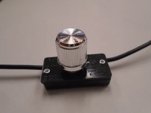 ZING EAR ZE-256 120V 500W ROTARY LAMP LIGHT DIMMER SWITCH NICKLE KNOB CALLIE-12