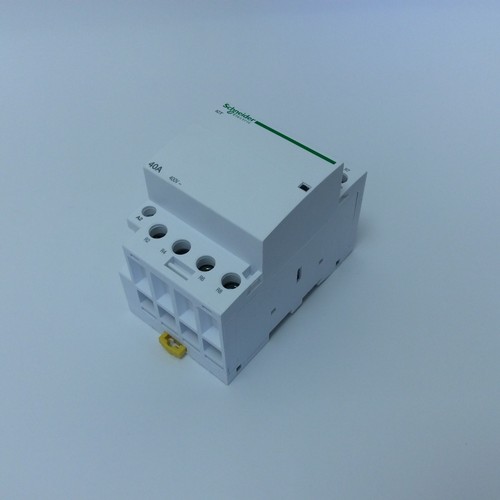 SCHNEIDER 40a 4 POLOS NORMALMENTE CERRADO 230V BOBINA 3 MÓDULO A9C20847 | eBay