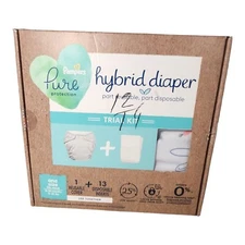 Pampers Pure protection hybrid diaper one size  fits most 8- 35 lbs (Trial Kit)