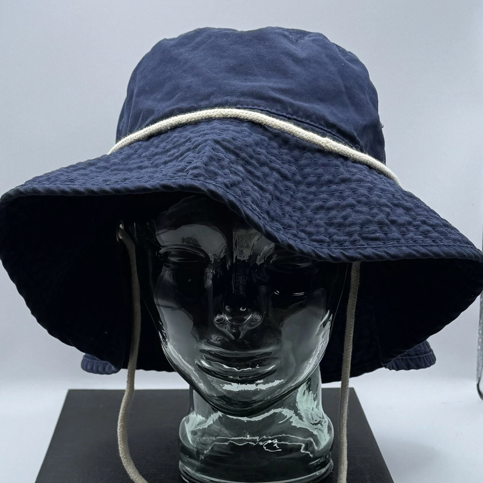 Sperry Womens Sun Hat Top Sider Blue Bucket Wide Brim Nautical Beach Floppy