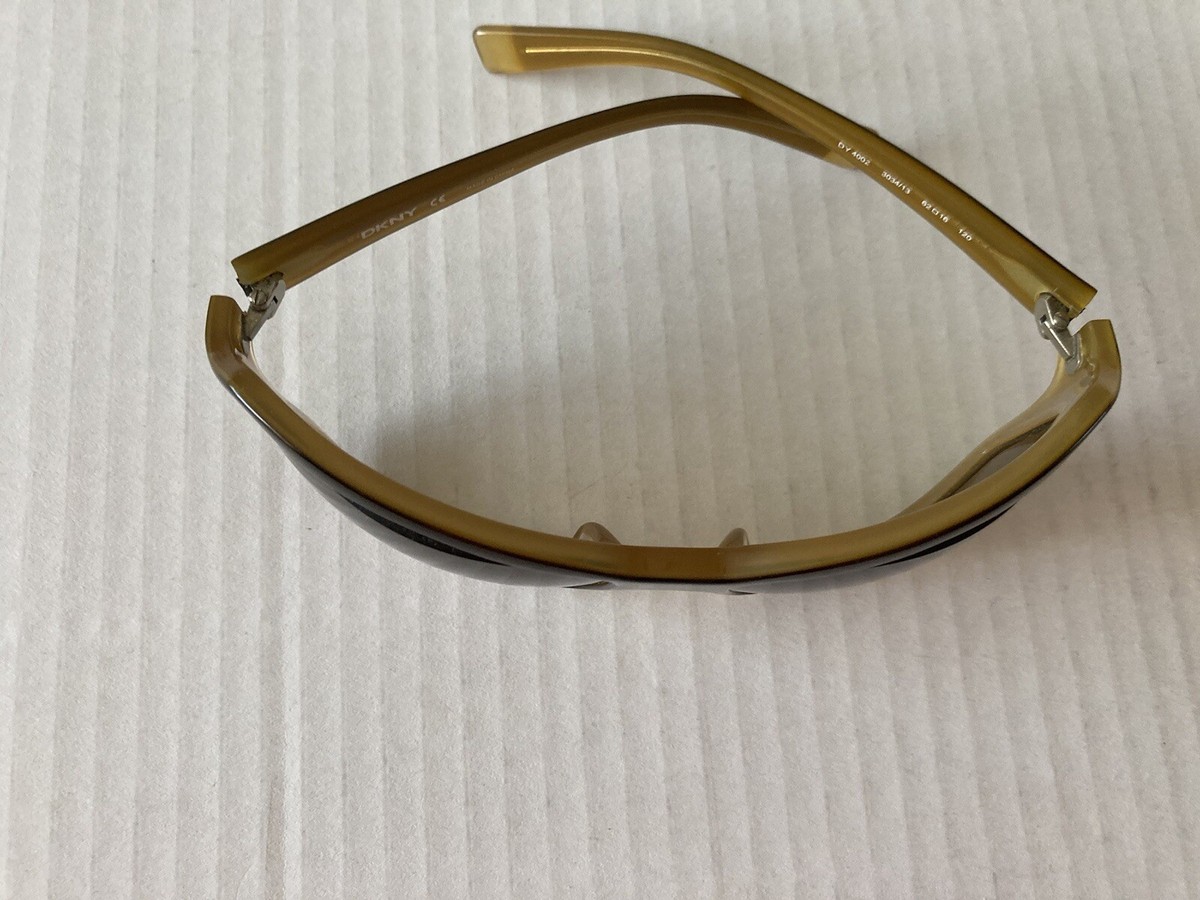 DKNY DY4002 3034/13 vintage brown/amber sunglasses with black logo case DKNY Brown Oval Sunglasses for Women for sale | eBay main image 4