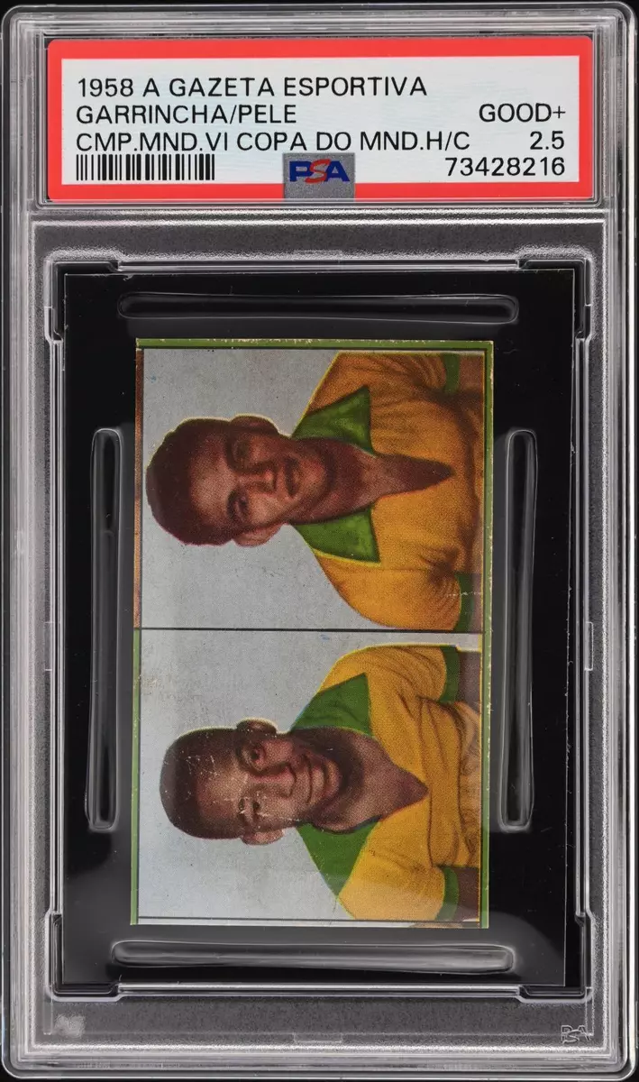 GARRINCHA / PELE 1958 A GAZETA ESPORTIVA CAMPEAO MUNDIAL # PSA 2.5 Rookie