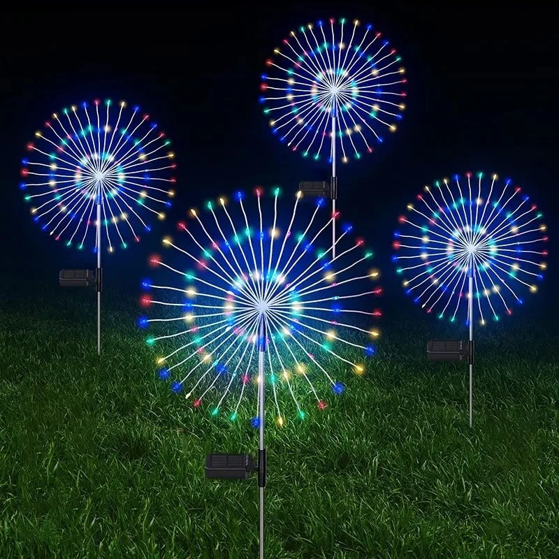 Decorative Fairy Lights With Stake Solar Firework Light Outdoor