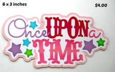 ONCE UPON A TIME TITLE girl scrapbook premade paper piecing by Rhonda