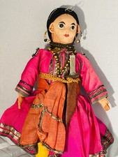 Vintage Indian Hindu Doll in Traditional Bridegroom Clothes Handmade in India