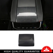 Central Console Armrest Box Cover Trim For Toyota Highlander 20-22 Carbon Fiber