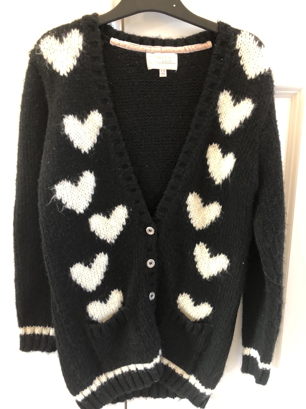 Girls V-neck Love Heart Cardigan | eBay