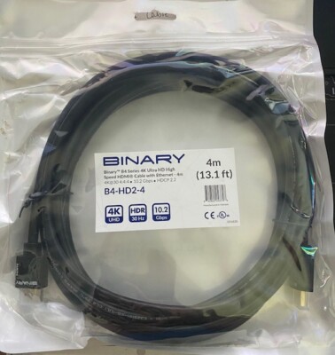 Binary B4 Series 4K Ultra HD High Speed HDMI cable & ethernet (4m)/13.1ft