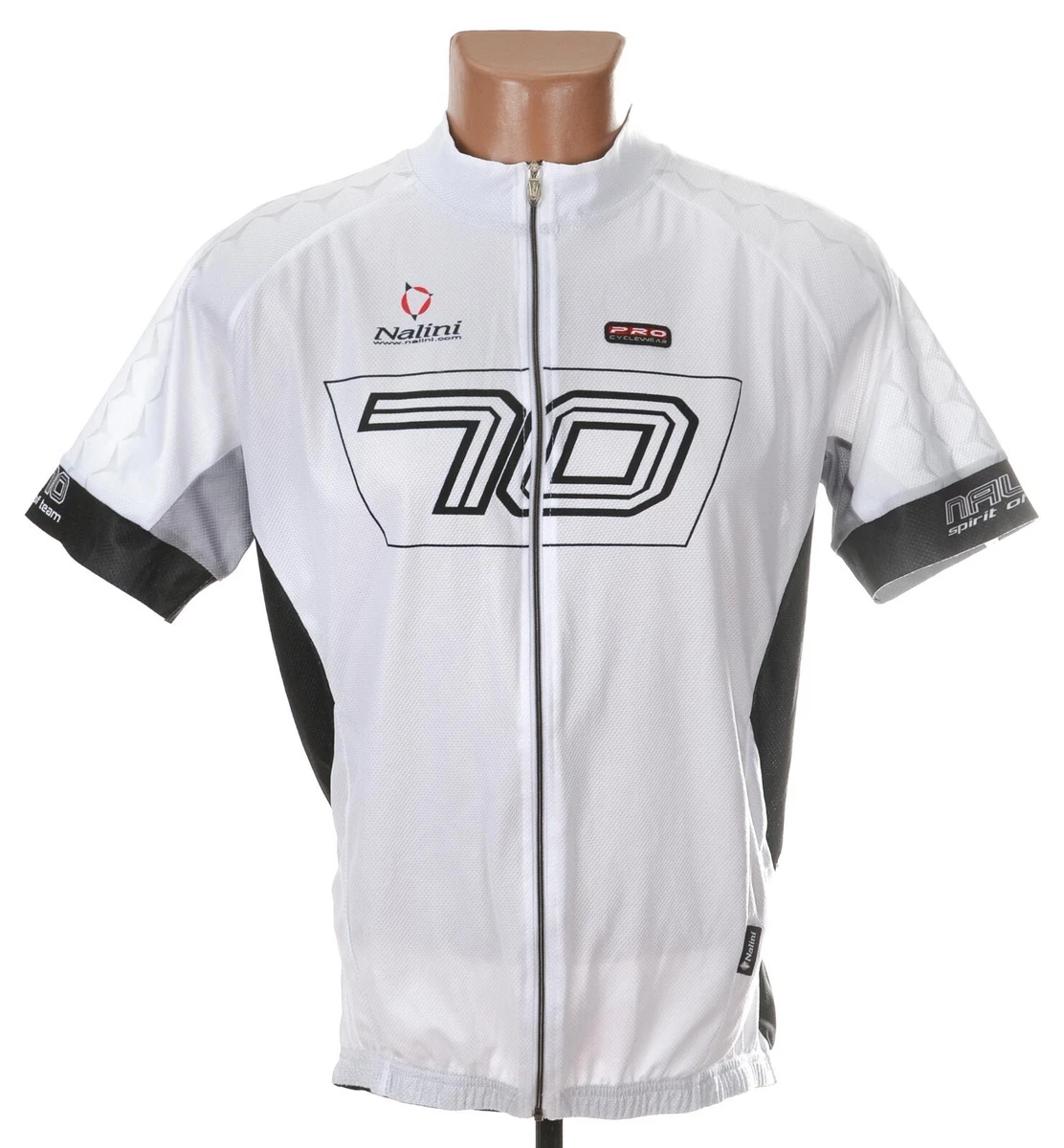 Maillot NALINI CyclinG Homme, Blanc, 1/4 Zip, Taille XL (occasion)