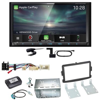 Kenwood DNX-7190DABS CarPlay Android Auto Einbauset für Renault Captur Master