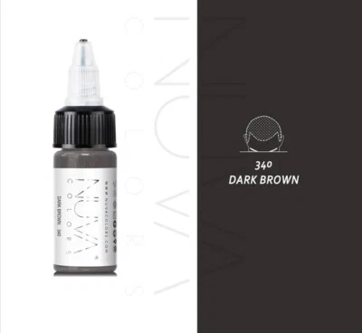 Nuva Colors SMP Scalp Micropigmentation DARK BROWN 1/2-oz Pigment PMU Color Ink
