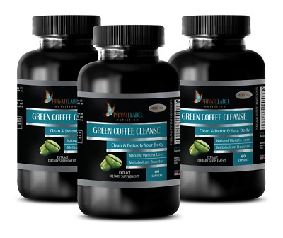 Green Coffee Bean Extract Cleanse - Increase Metabolism - Weight Loss - 3 Bot