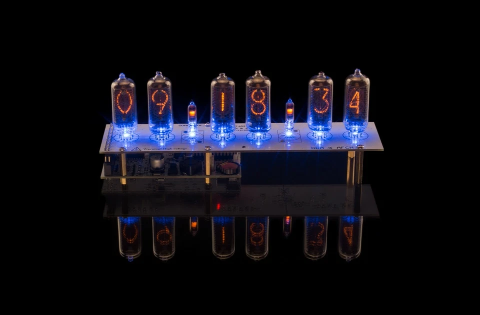 KIT Nixie Tube Clock IN-8-2 All Parts Slot Machine Timer 12/24H RGB WITH TUBES - Image 3 of 4