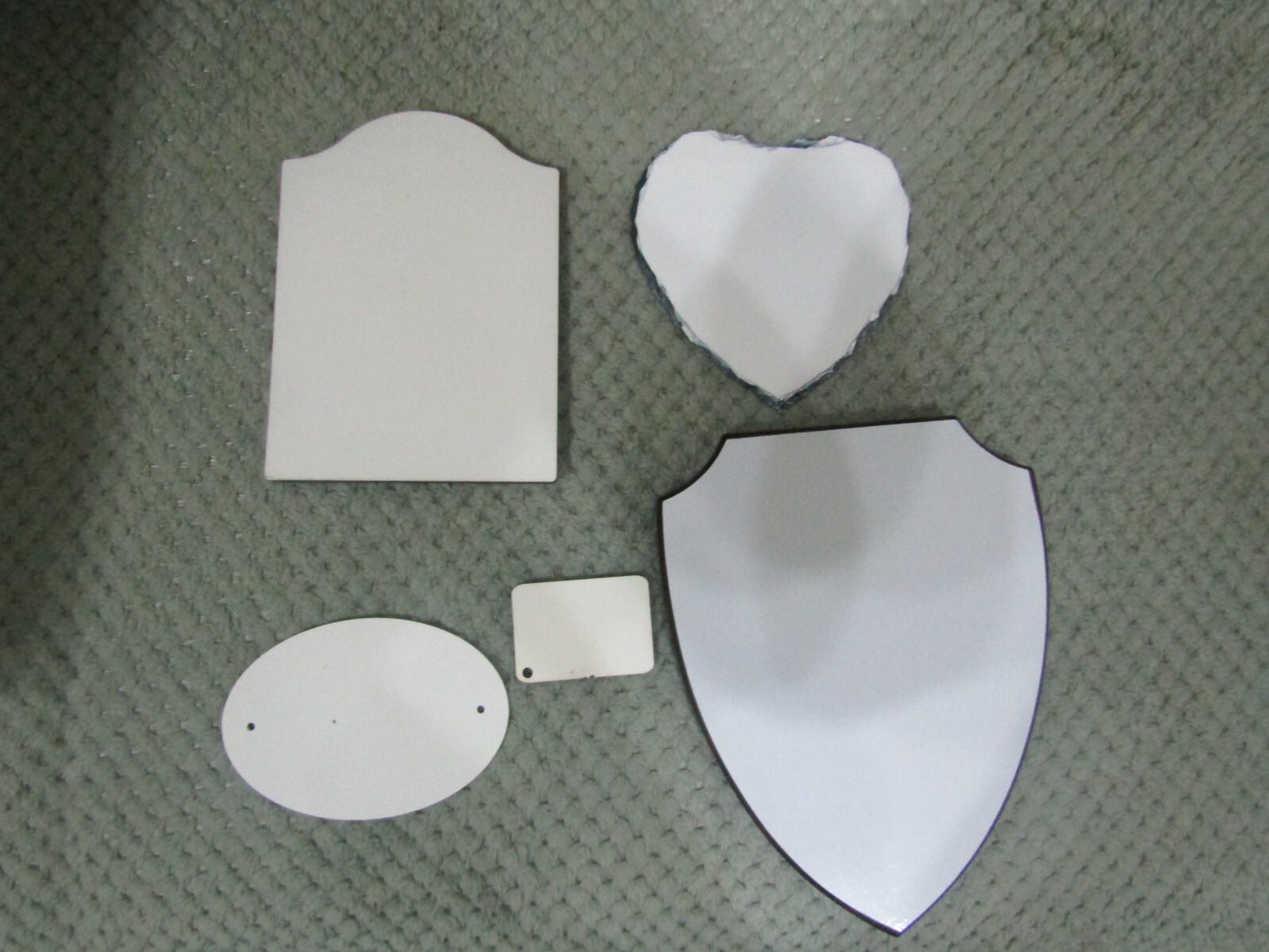 Oval / Rectangle Doorplate Sign Sublimation Heat Press job lot of qty 5 (00106)