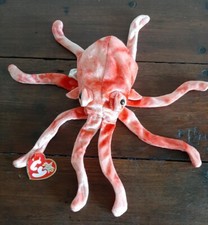 2000 Ty Wiggly the Octopus Beanie Baby 4275  Excellent Condition   Vivid Color