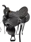 Leather Western Racing Horse Tack Saddle Gaited Bars Padded Seat Size 15".