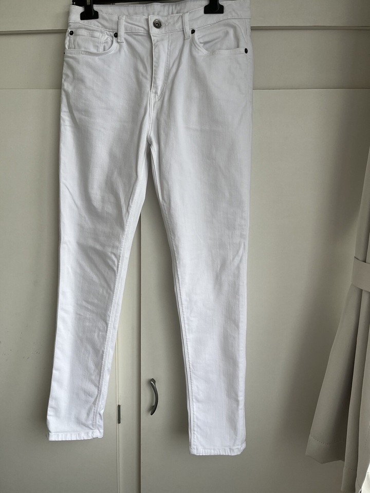 white Jigsaw jeans size 30waist 29”inner Leg eBay