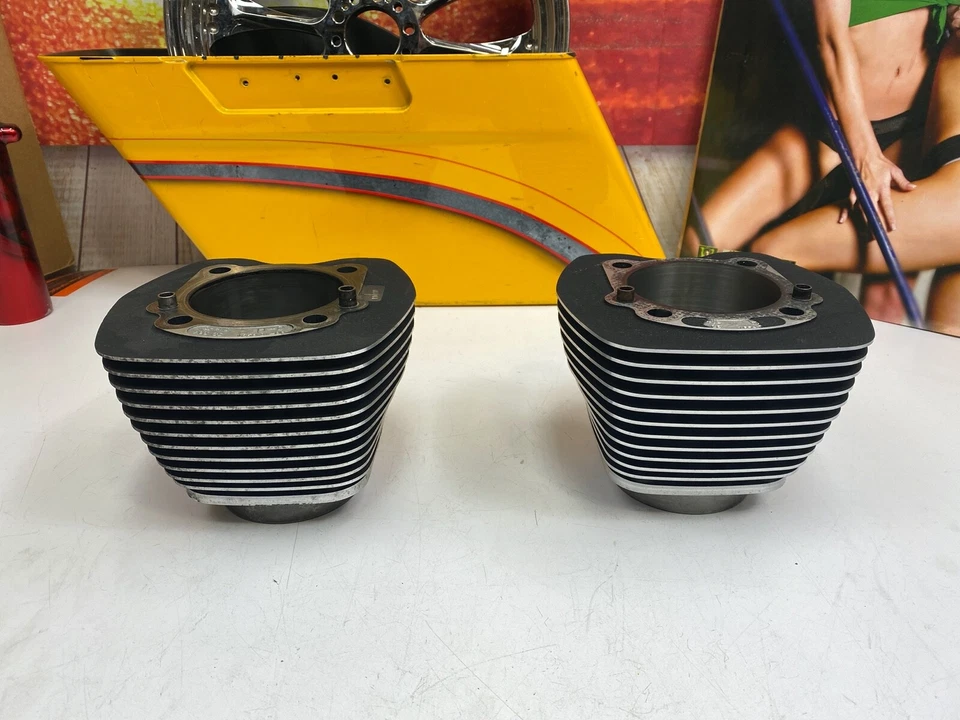 🔥00-13 Harley Touring Softail Dyna 88 96ci Engine Cylinder Jug Pair 3.750 OEM - Image 3 of 4