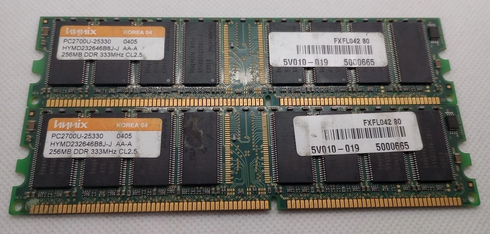 Hynix 512mb Ddr 333mhz Hymd264646d8j-j Aa-a Pc2700 U-25330 - Image 2 of 4