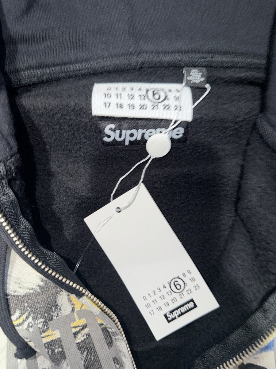 Supreme MM6 Maison Margiela Eagle Zip Up Hooded Sweatshirt Black