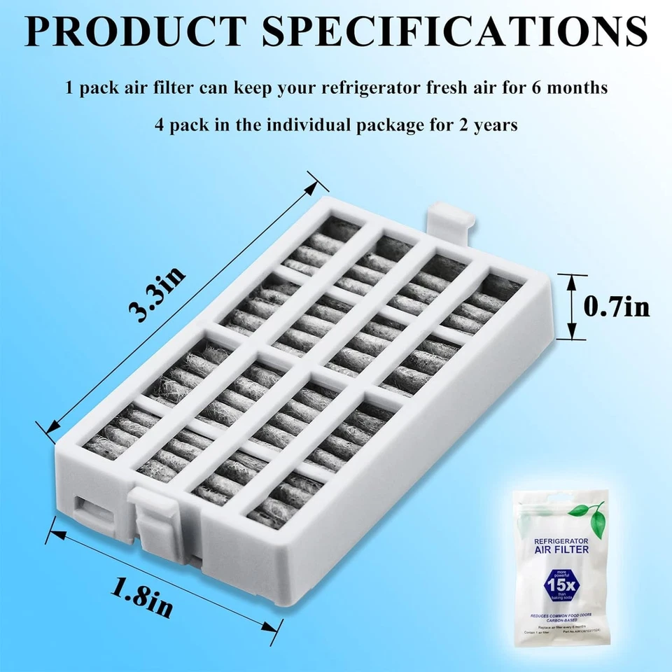 W10311524 AIR1 Refrigerator Air Filter Cartridge Replacement for Whirlpool Ke... - Image 3 of 4