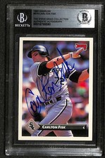 Carlton Fisk White Sox Signed 1993 Donruss Trading Card Beckett