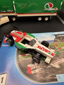 LEGO City #60025  Grand Prix Truck 99% Complete, racing, W/Manual Read Desc