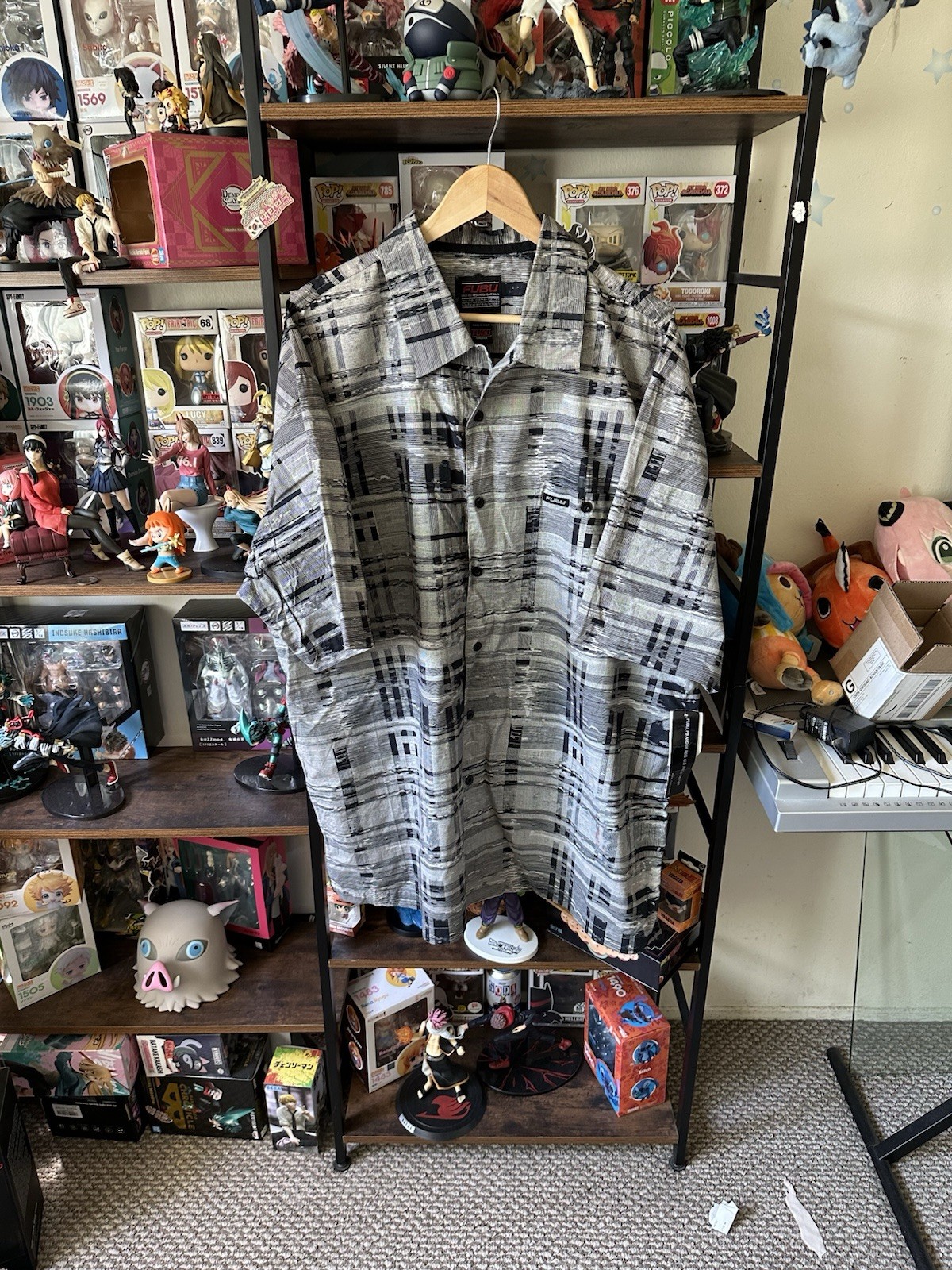 Y2K FUBU Plaid Shirt Button Up Short Sleeve Men’s 3XL NWT