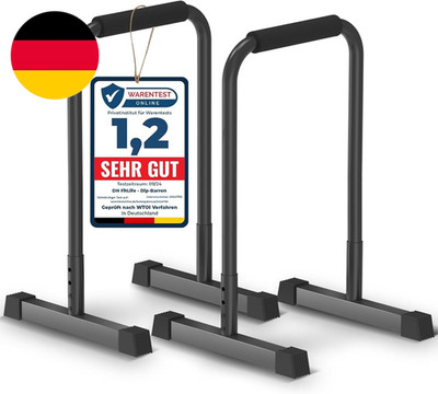 DH Fitlife Dip Barren Bars | Dip Stange & Verstellbare Dip-Station 80-90 Cm | Pa