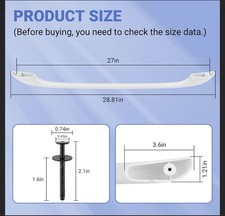316443601 Oven Door Handle White for Frigidaire Kenmore Electrolux Range