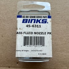 NEW Binks 45-6311 63ASS Fluid Nozzle PKGD Genuine Binks