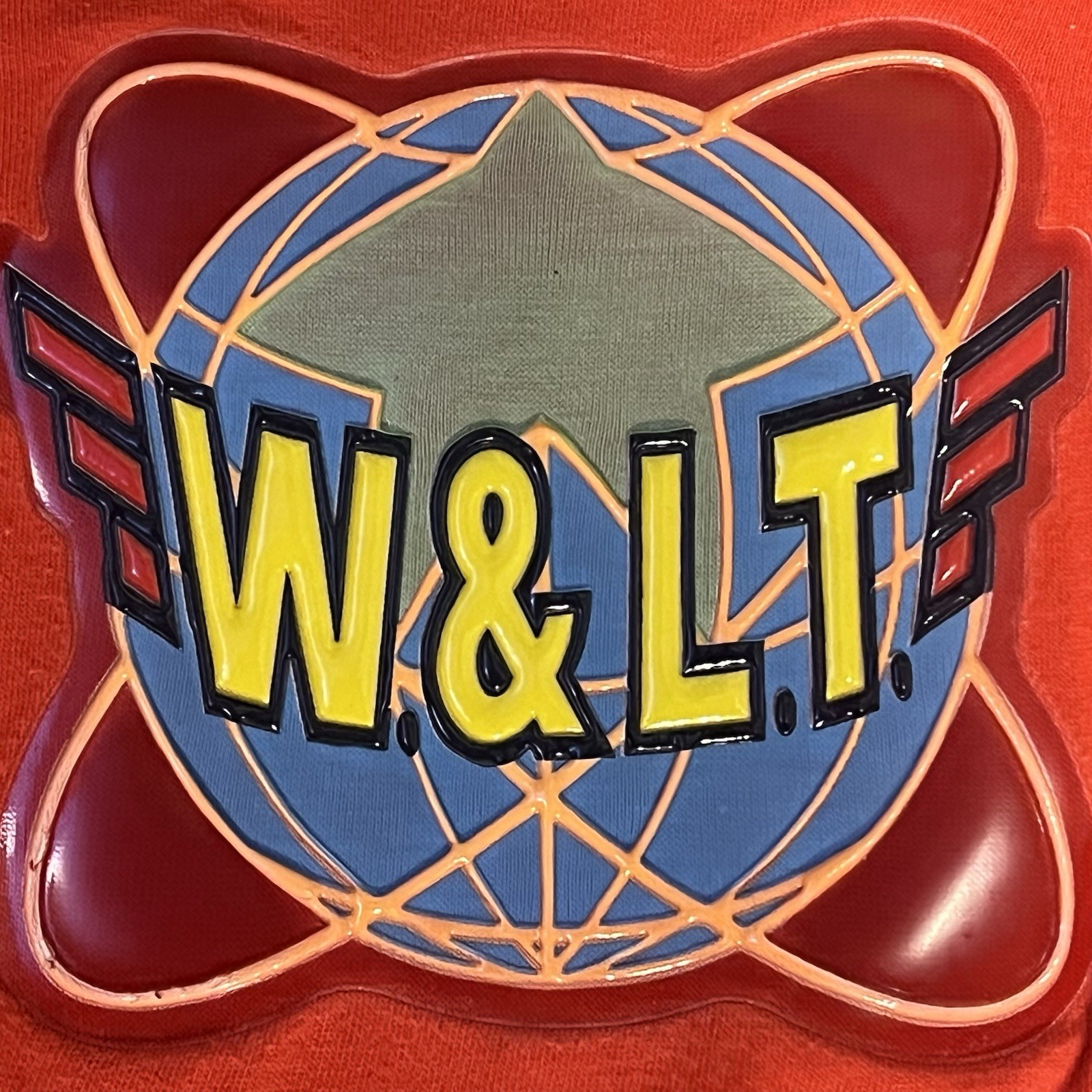 Walter Van Beirendonck W&LT 90s Red Globe Logo Appliq… - Gem