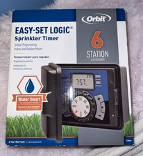 ORBIT Easy Set Logic Indoor Outdoor 6 Station Retail Packaging Plug And Go - NEW