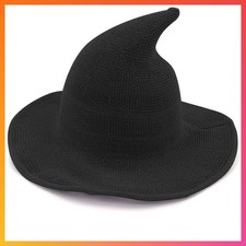 Women Halloween Witch Hat Knitted Cap for Party Costume Cosplay
