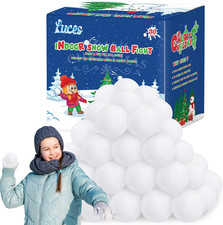 30PCS 2In Fake Snow Balls Soft Indoor Snow Ball Fight Set Xmas Party Game