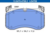 ATE BremsbeläGe Bremsbelagsatz FüR Mercedes-Benz GLE V167 W167 C167 X167
