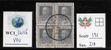 WC1_14116. ITALY KINGDOM. Blocks 50 cent. 1929 KING VEII. Scott 192. Used