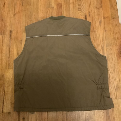 GILET VINTAGE GA RIVERS UOMO UPS DRIVER UNIFORME MARRONE FULL ZIP TRAPUNTATO FODERATO XL!! - Foto 4 di 5