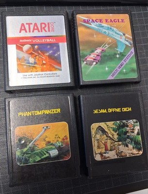 Atari 2600 VCS Spiele Sammlung Volleyball Phantompanzer Space Eagle Sesam öffne