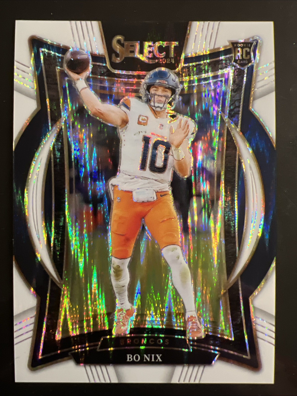 2024 Panini Select Football Bo Nix RC White Shock Concourse  69/199  Broncos #30